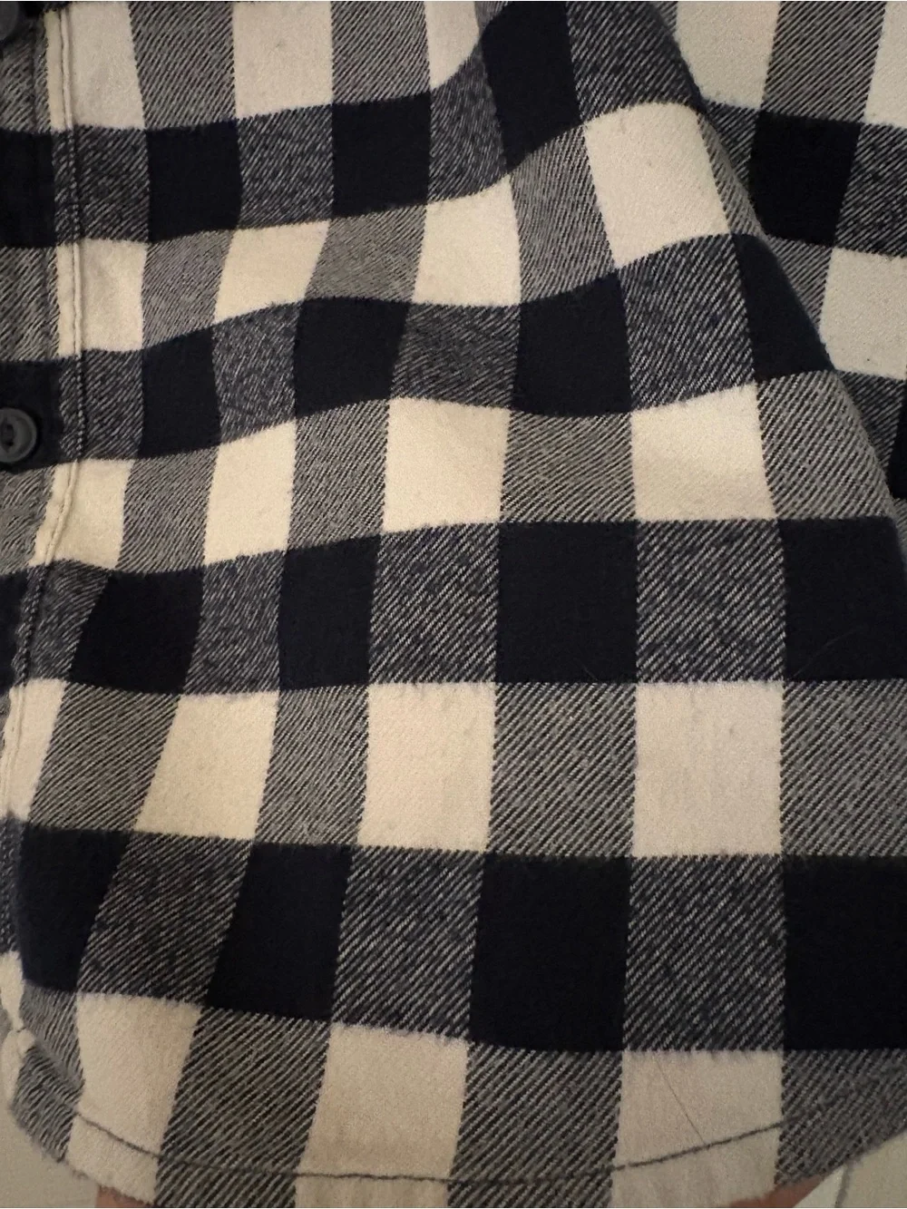 J. Crew Navy and White Check Button-Down Shirt